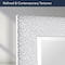 Head West 29" Chrome & White Tile Textured Framed Vanity Mirror